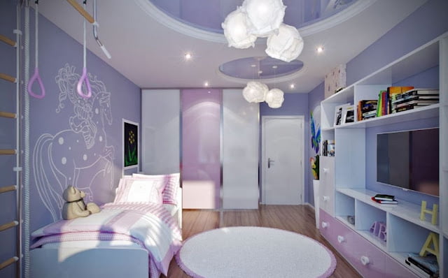 modern children's bedroom ceiling design ideas