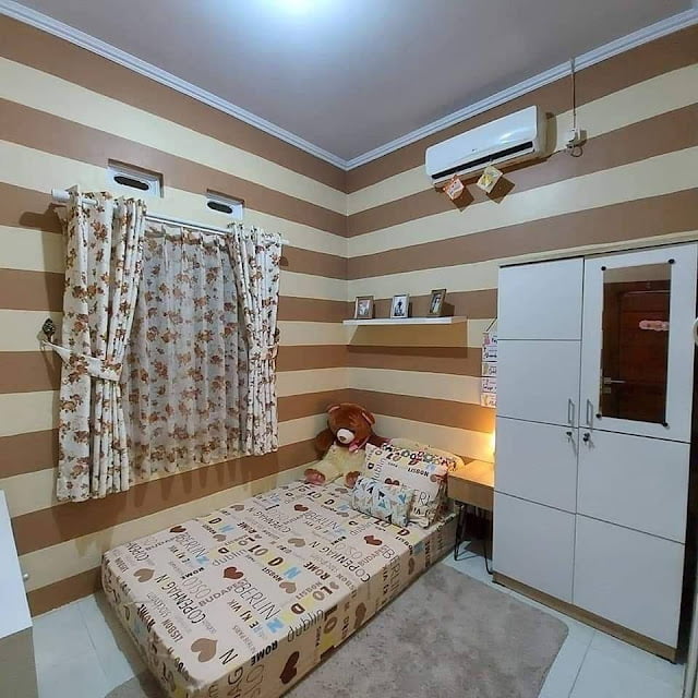 design bilik tidur remaja perempuan simple