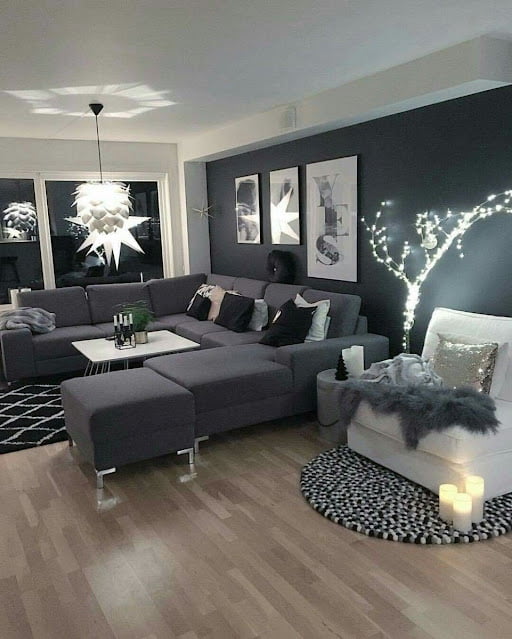 black and gray living room ideas