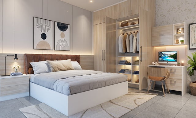 modern wardrobe with study table design modern wardrobe with study table design