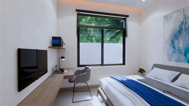 gambar ide desain rumah 7m x 11m 3 kamar