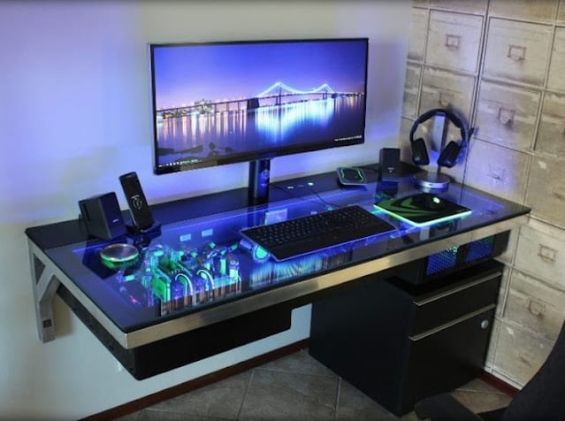beautiful minimalist gaming computer desk ideas