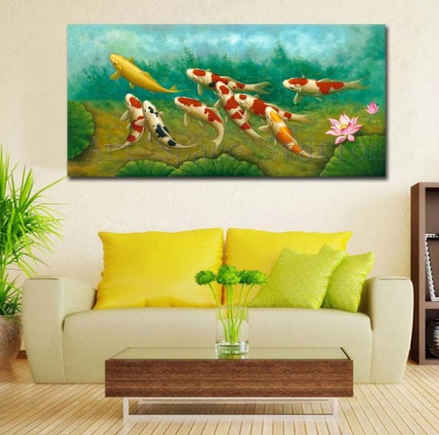 feng shui wall art living room