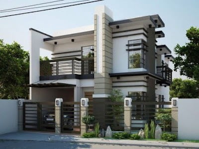 2 Storey Minimalist House Designs