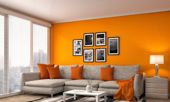 12 Orange And Grey Living Room Ideas