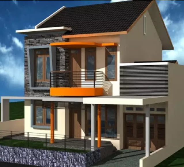simple 2nd floor house front design