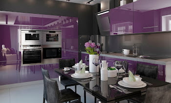 Purple And Grey Kitchen Ideas