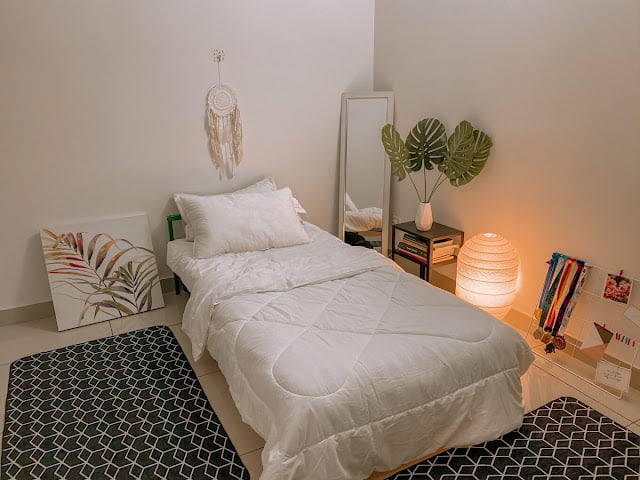 single deco bilik tidur kecil simple