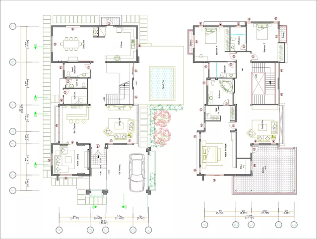 House Plan 11.5m x 21m 3 Bedrooms