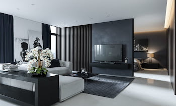 Elegant Black And Gray Living Room Ideas!