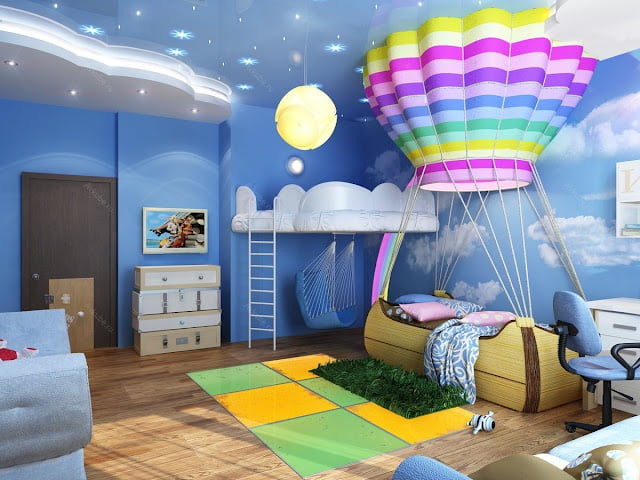modern children's bedroom ceiling design ideas