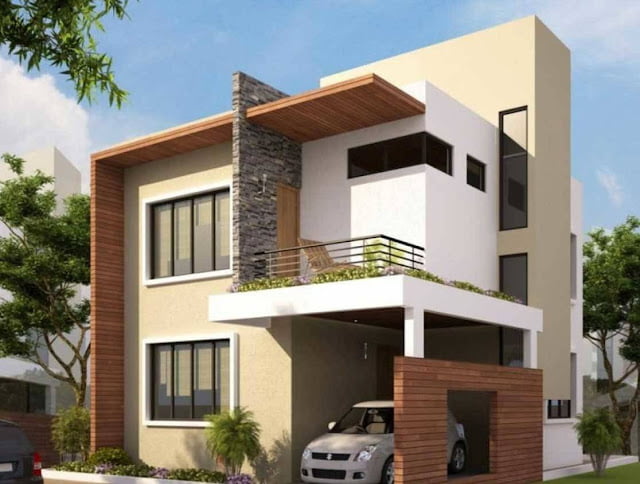 indian house colour combination outside
