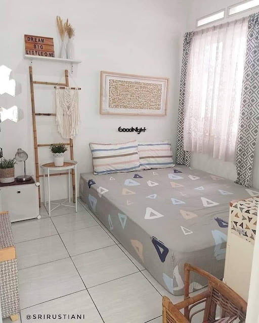 design bilik tidur remaja perempuan simple