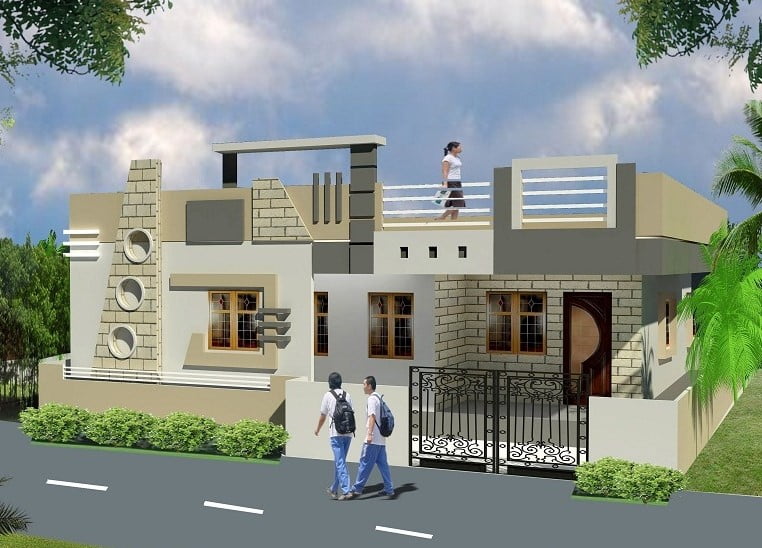 indian style single floor house front design indian style single floor house front design