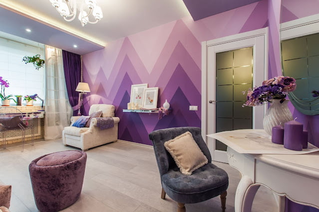 purple and gray living room ideas