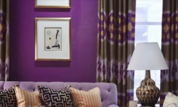 16 Purple Colour Combination For Living Room 
