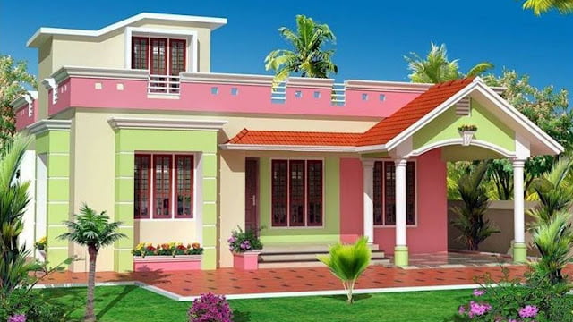 indian house colour combination outside