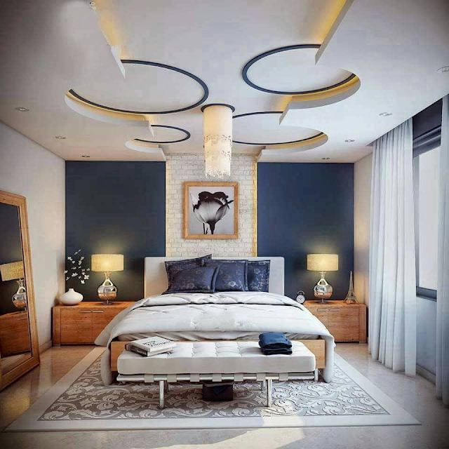 unique modern small bedroom ceiling design