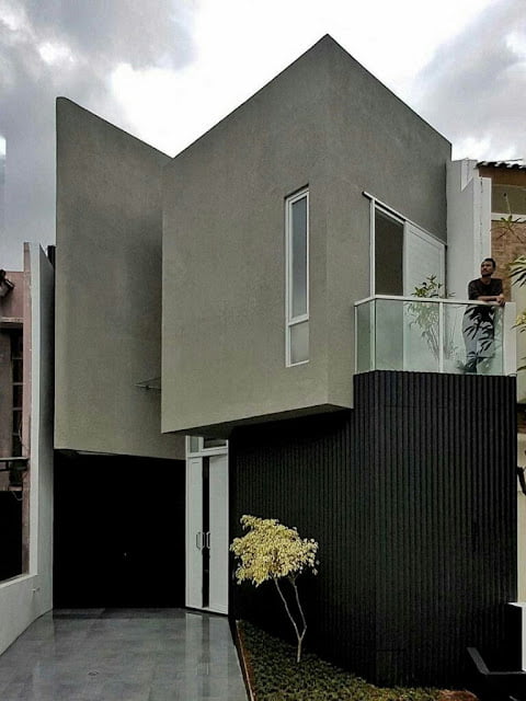 Asymmetrical 2-Story Minimalist House
