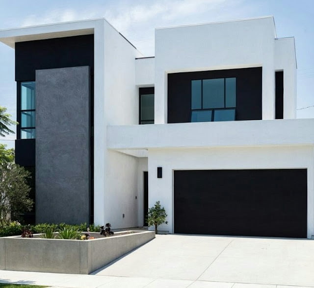 House Design 2 Floor Monochrome Concept