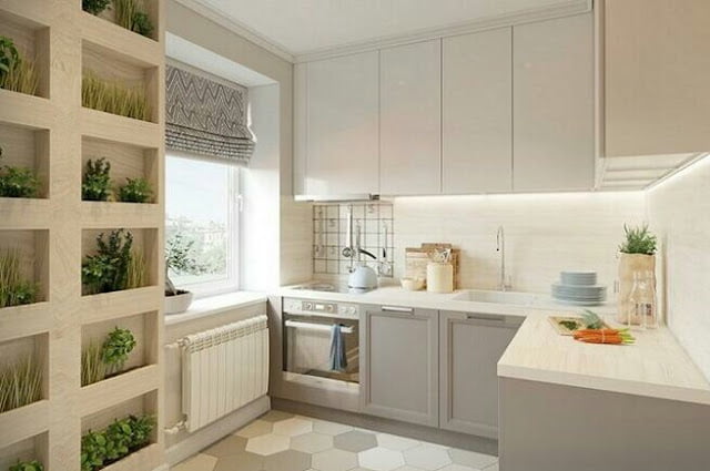 Interior design of a small kitchen Interior design of a small kitchen