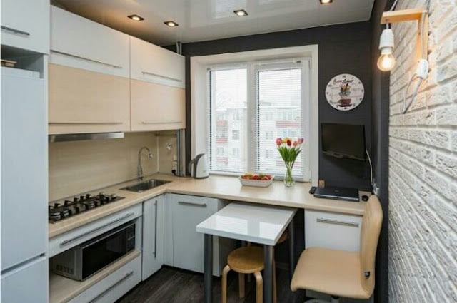 Interior design of a small kitchen Interior design of a small kitchen