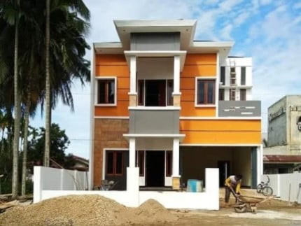 indian simple house colour combination outside pictures