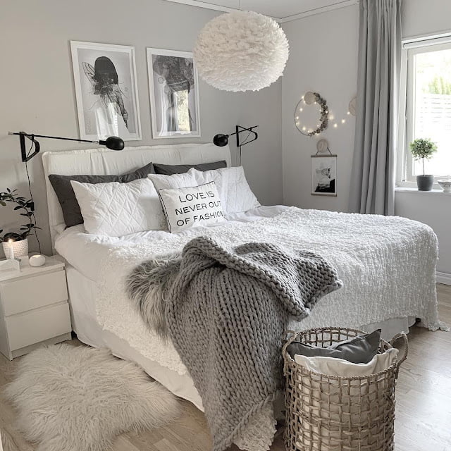 cozy grey bedroom decor