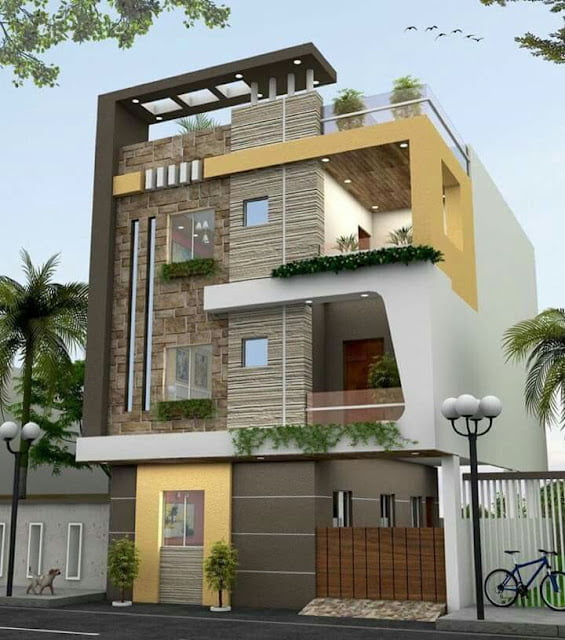 indian house colour combination outside
