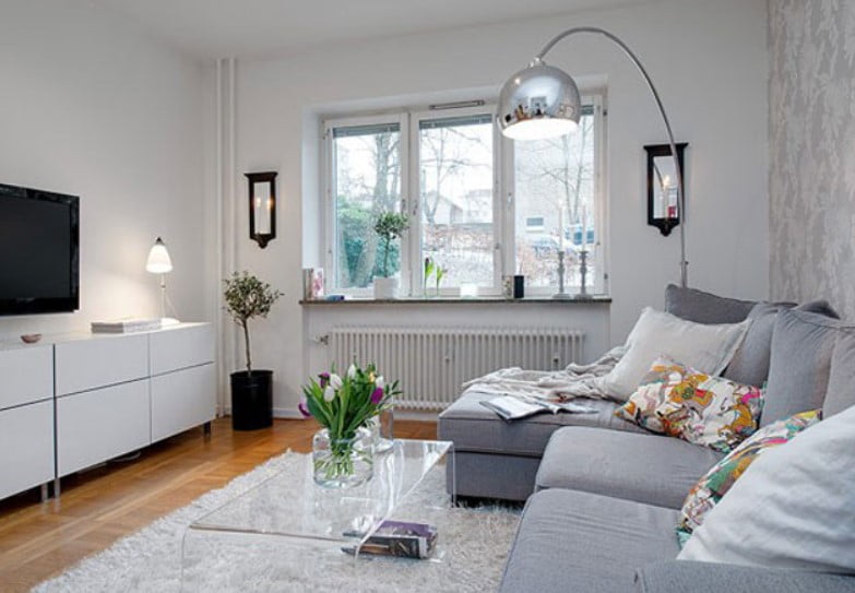 White - Silver living room White - Silver living room