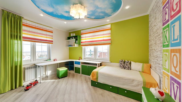 modern children's bedroom ceiling design ideas