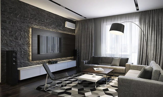black and gray living room ideas