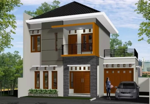 simple 2nd floor house front design