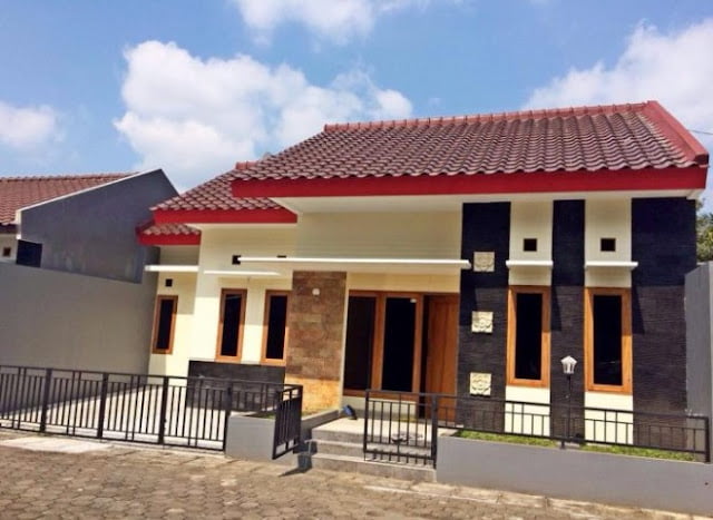 single floor house design in village