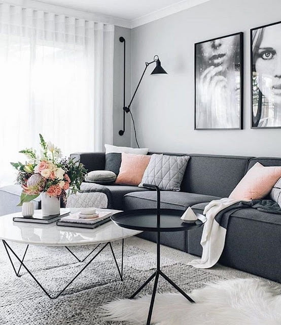 black and gray living room ideas