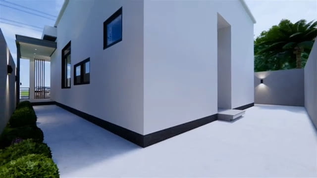 gambar ide desain rumah 7m x 11m 3 kamar