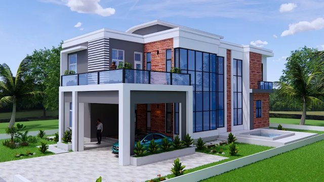 House Plan 11.5m x 21m 3 Bedrooms