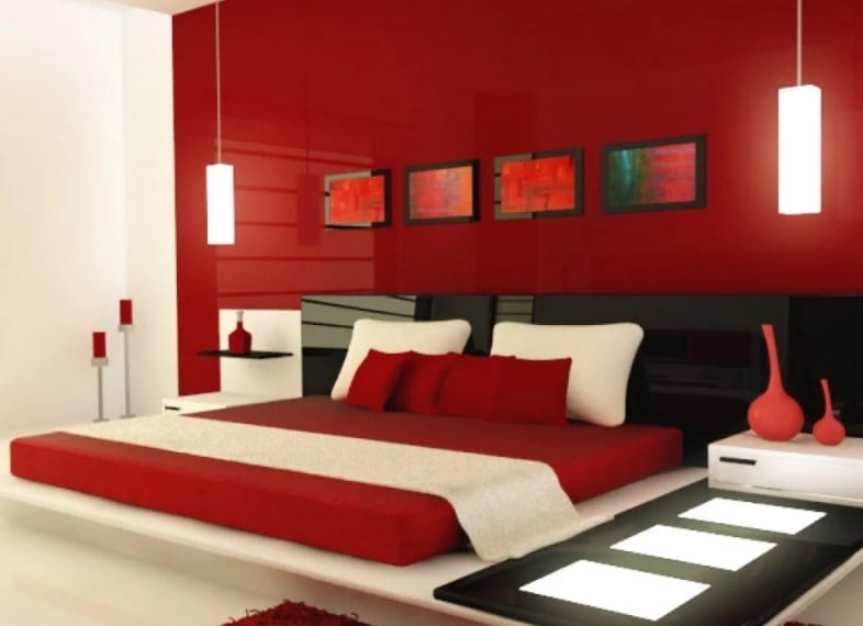 red two colour combination for bedroom walls red two colour combination for bedroom walls