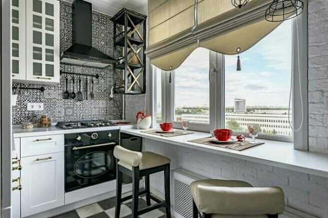 Interior design of a small kitchen Interior design of a small kitchen
