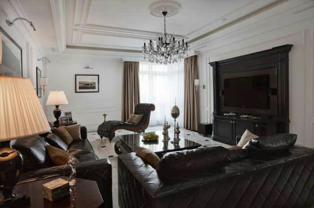 living room decorating ideas with black leather furniture