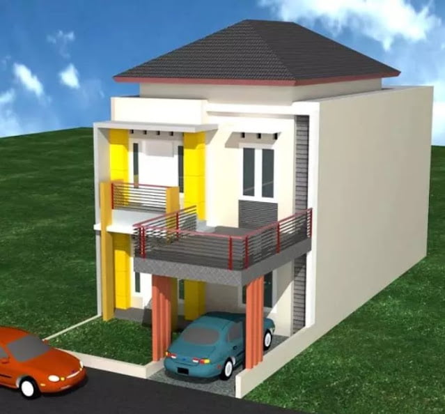 simple 2nd floor house front design