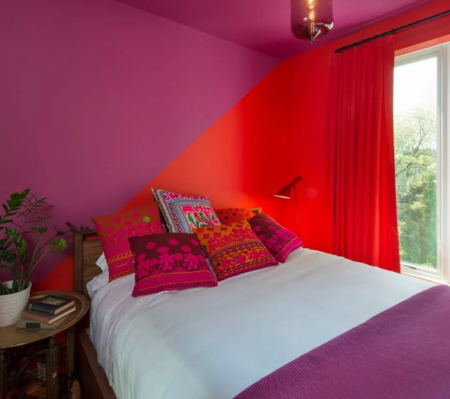 red two colour combination for bedroom walls red two colour combination for bedroom walls