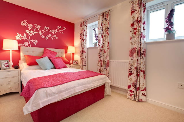 two colour combination for bedroom walls