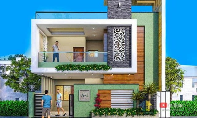 2 story house design with rooftop