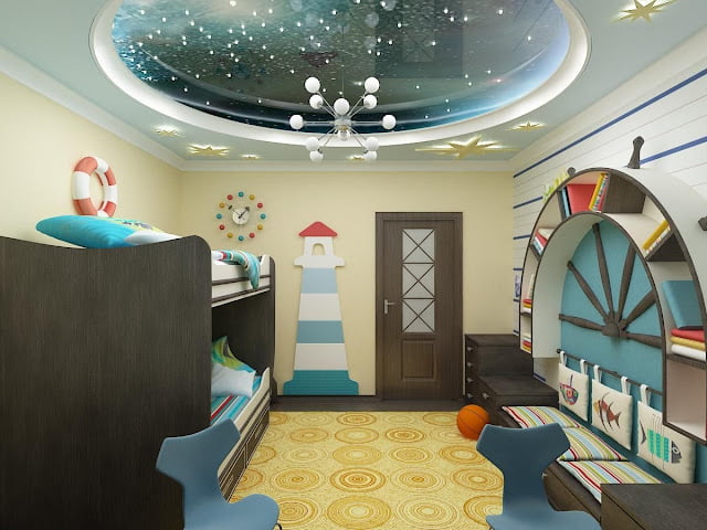 modern children's bedroom ceiling design ideas