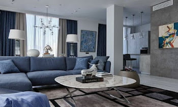 13 Blue And Gray Living Room Combination