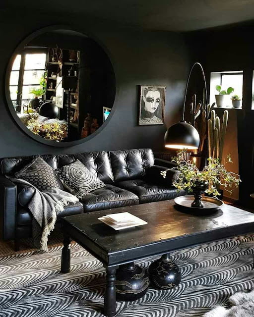 living room decorating ideas with black leather furniture