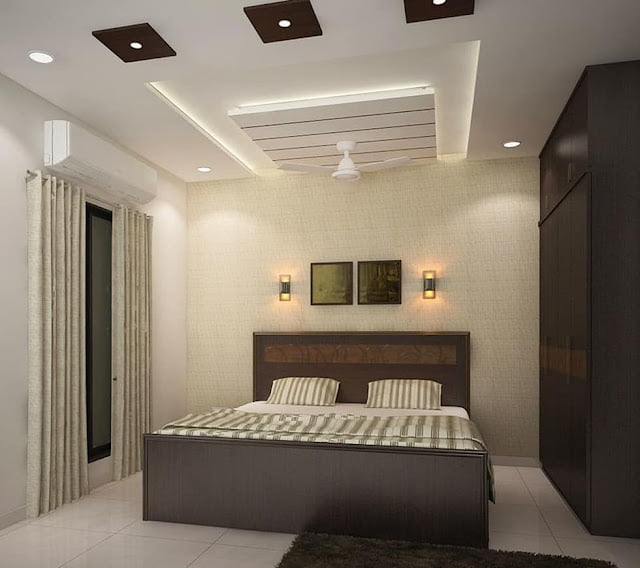 unique modern small bedroom ceiling design