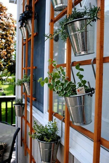 DIY hanging herb garden on the window