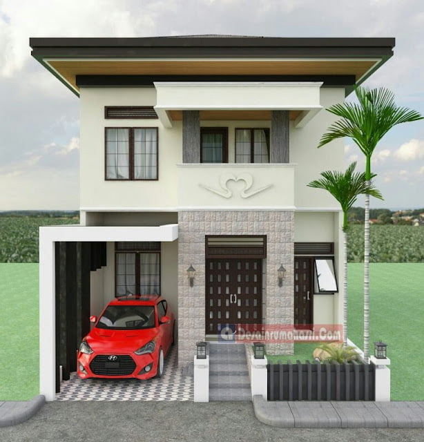2-storey house design without terrace